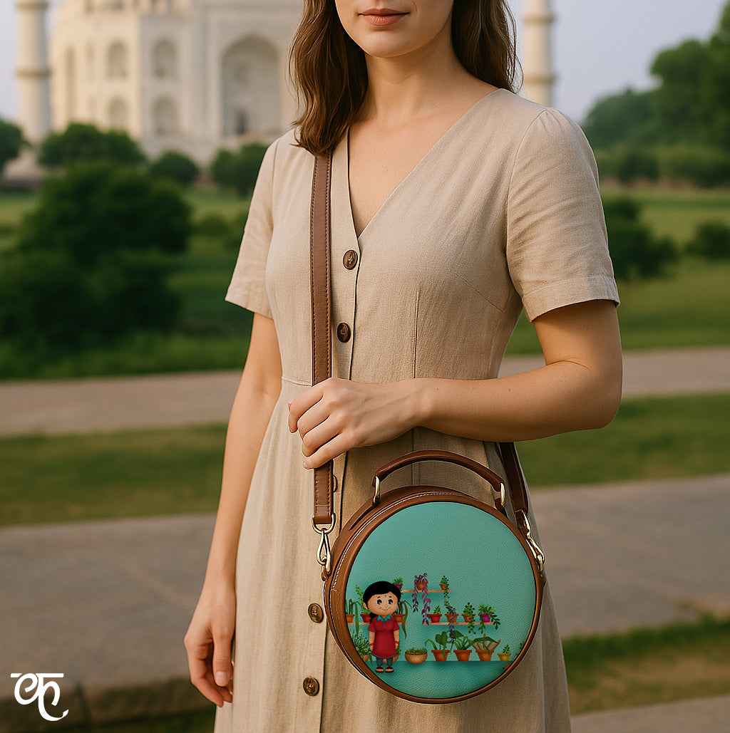 Vegan Leather Sling Bag | Duniya, a caring mother
