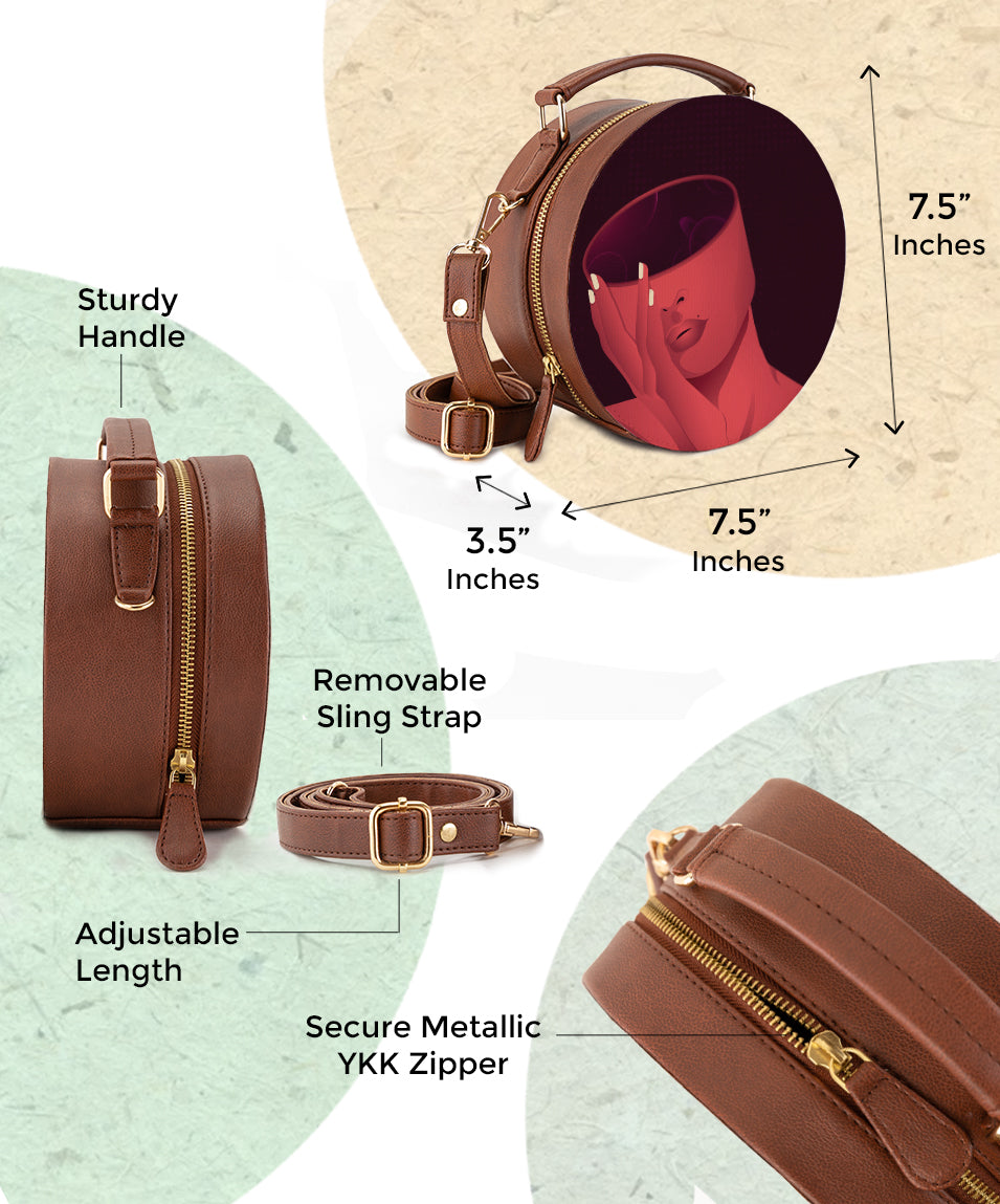 Vegan Leather Sling Bag | Million thoughts