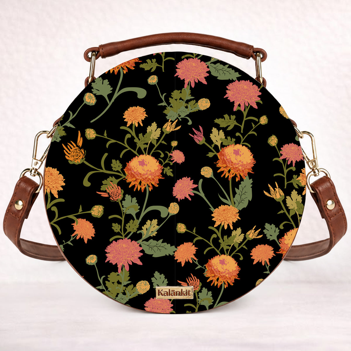 Vegan Leather Sling Bag | Golden Dusk