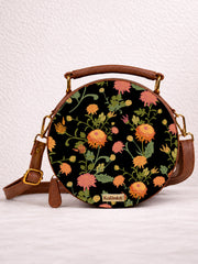 Vegan Leather Sling Bag | Golden Dusk