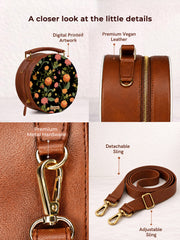 Vegan Leather Sling Bag | Golden Dusk