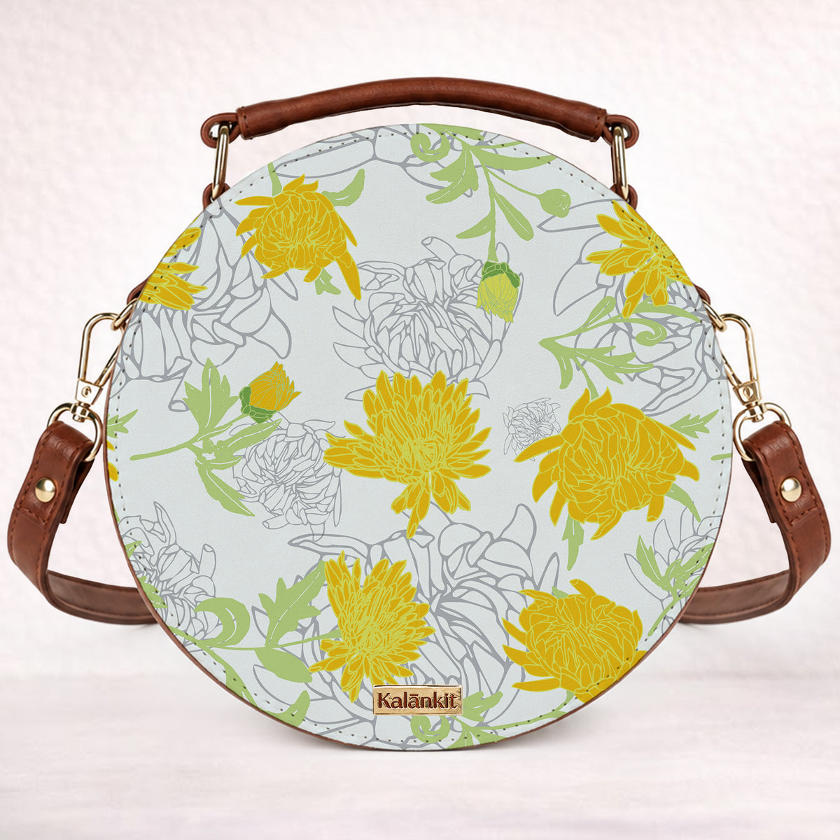 Vegan Leather Sling Bag | Chrysanthemum Garden