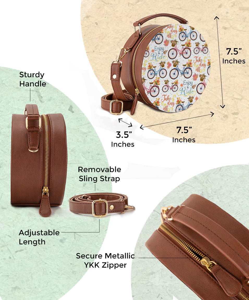 Round Sling Bag | Enjoy the Ride