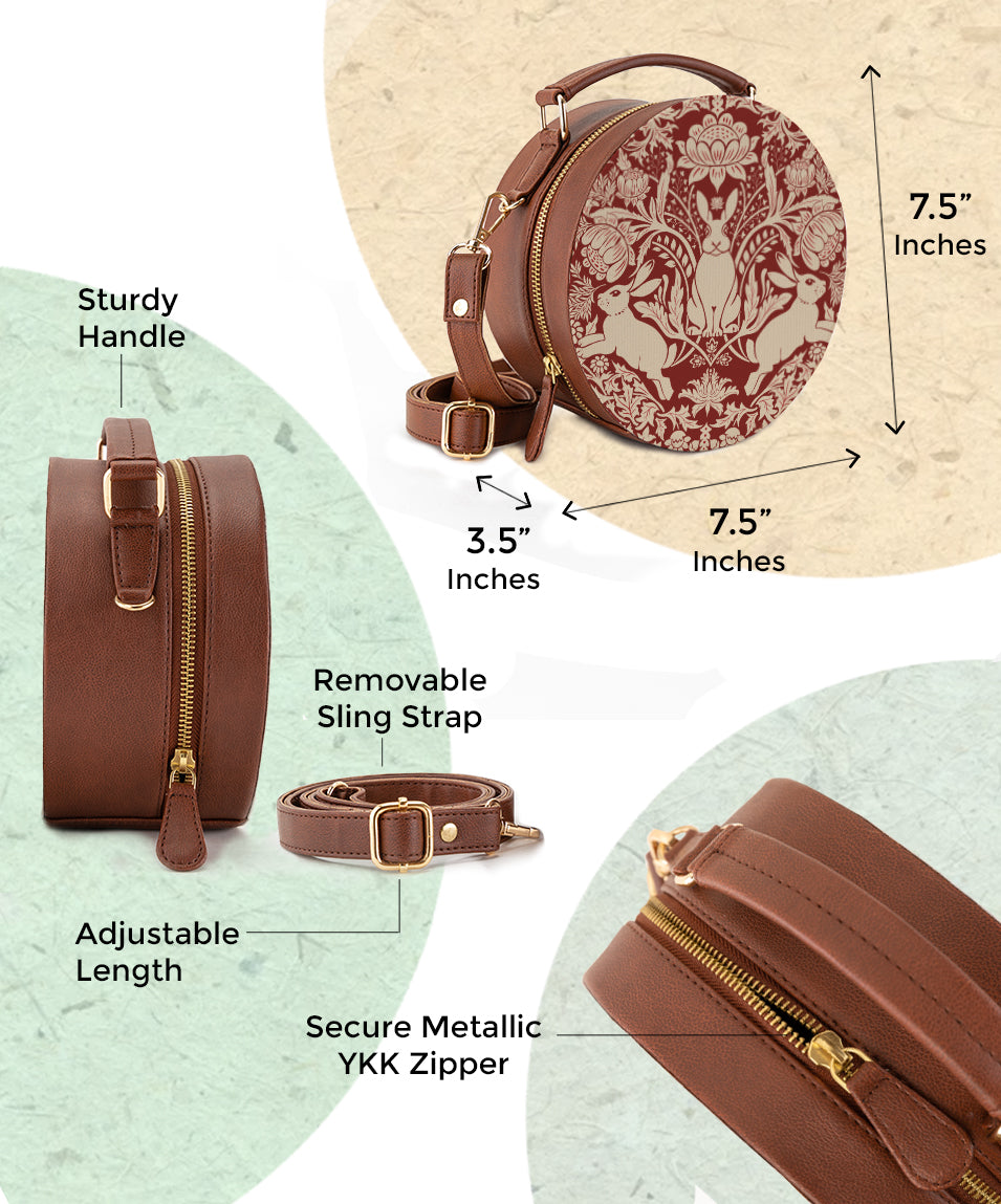 Small Sling Bag | Modern damask-Year of the Rabbit
