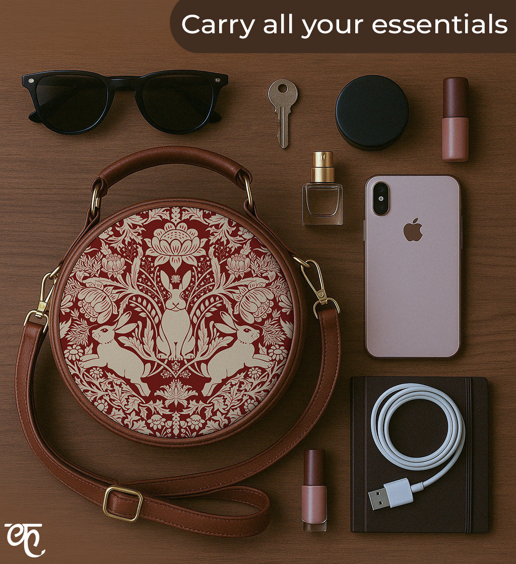 Small Sling Bag | Modern damask-Year of the Rabbit