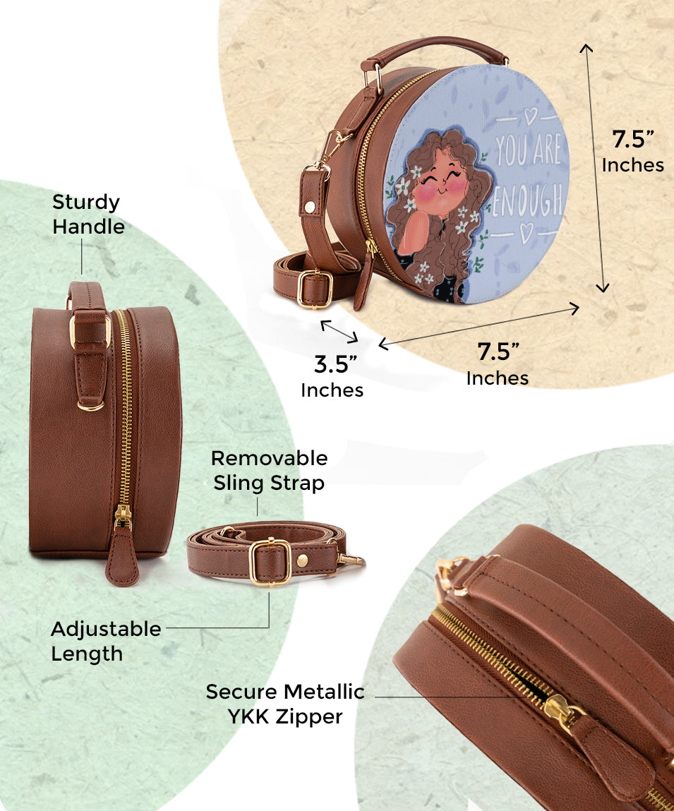 Vegan Leather Sling Bag | You are enough!