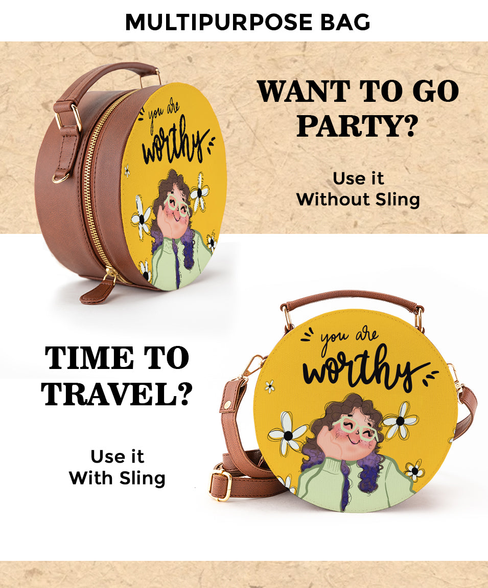 Compact Sling Bag | You Are Worthy