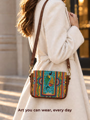 Rectangle Sling Bag | Tradition in Motion ( Modern Madhubani )