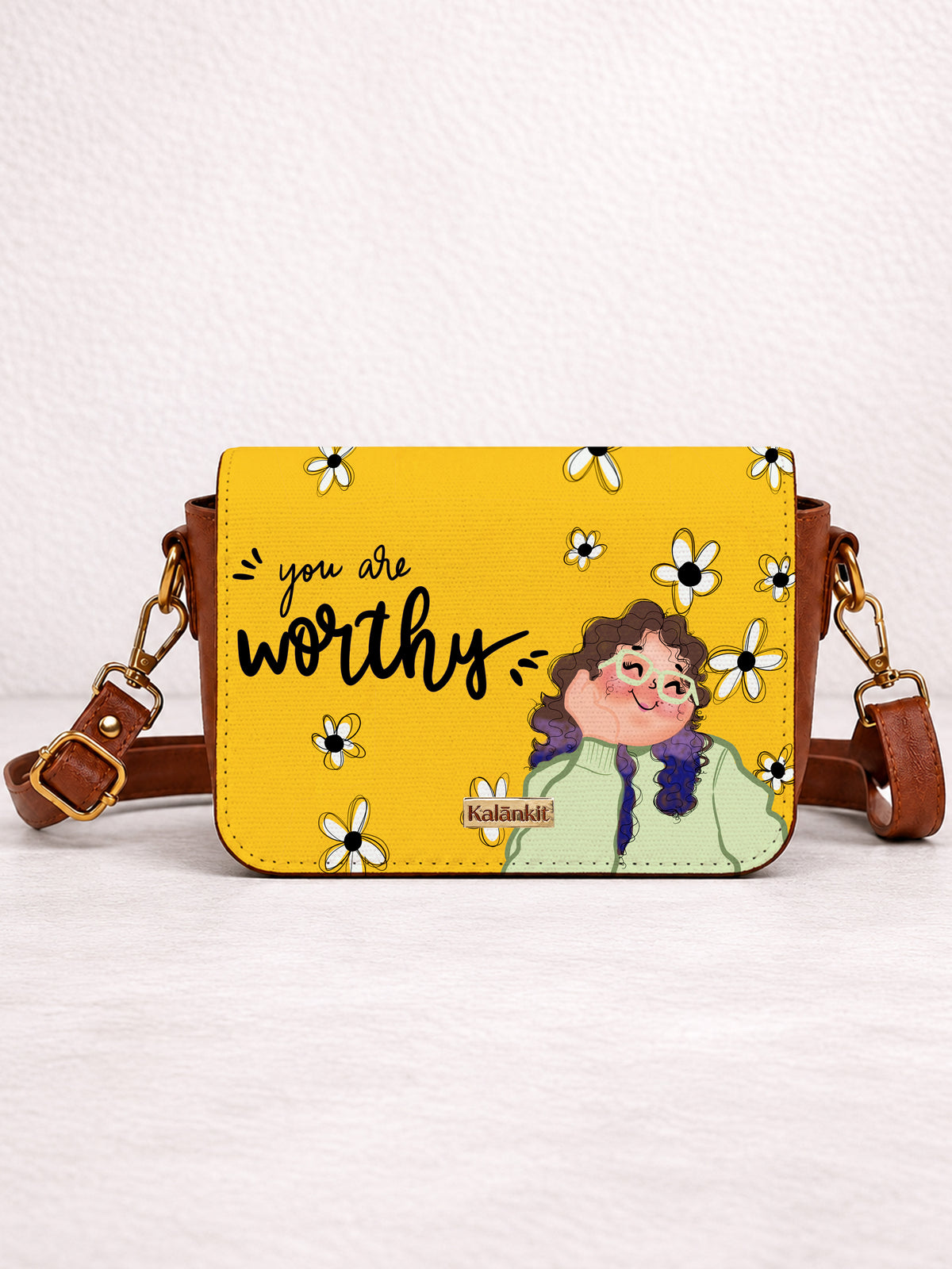 Vegan Leather Sling Bag | You Are Worthy