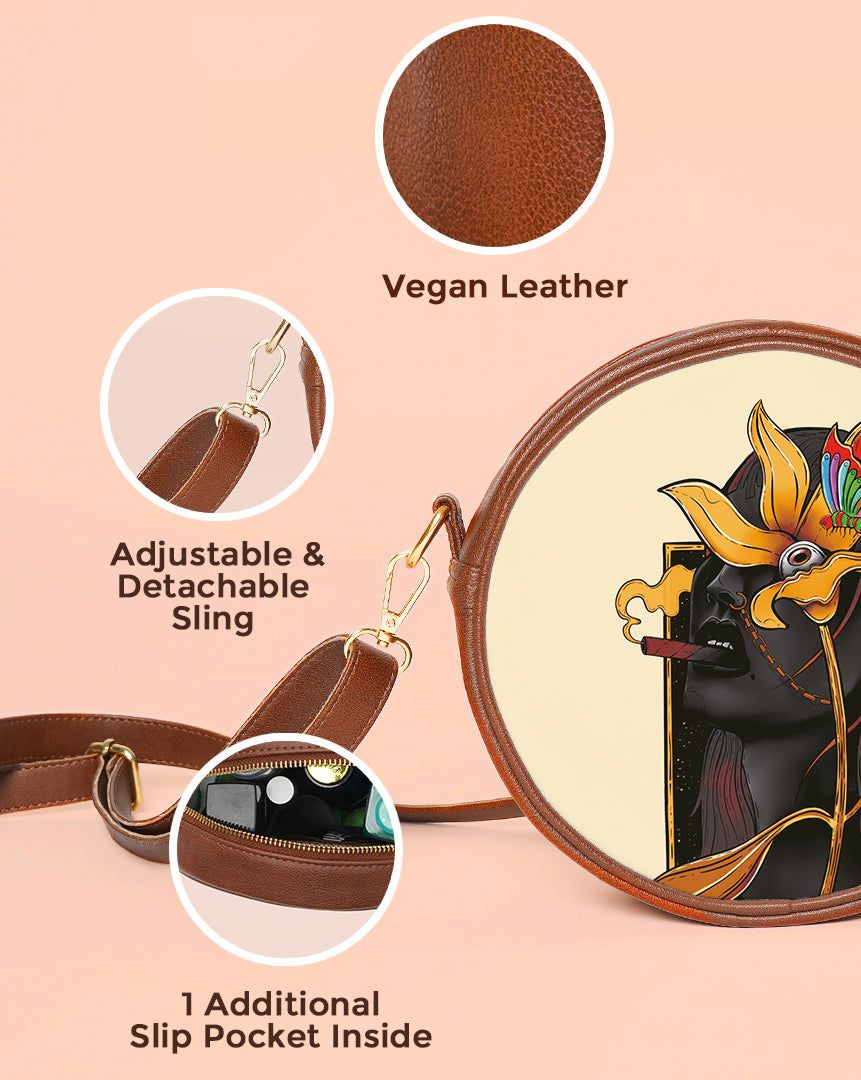 Circle Crossbody Bag | Sunflowers & Cigars