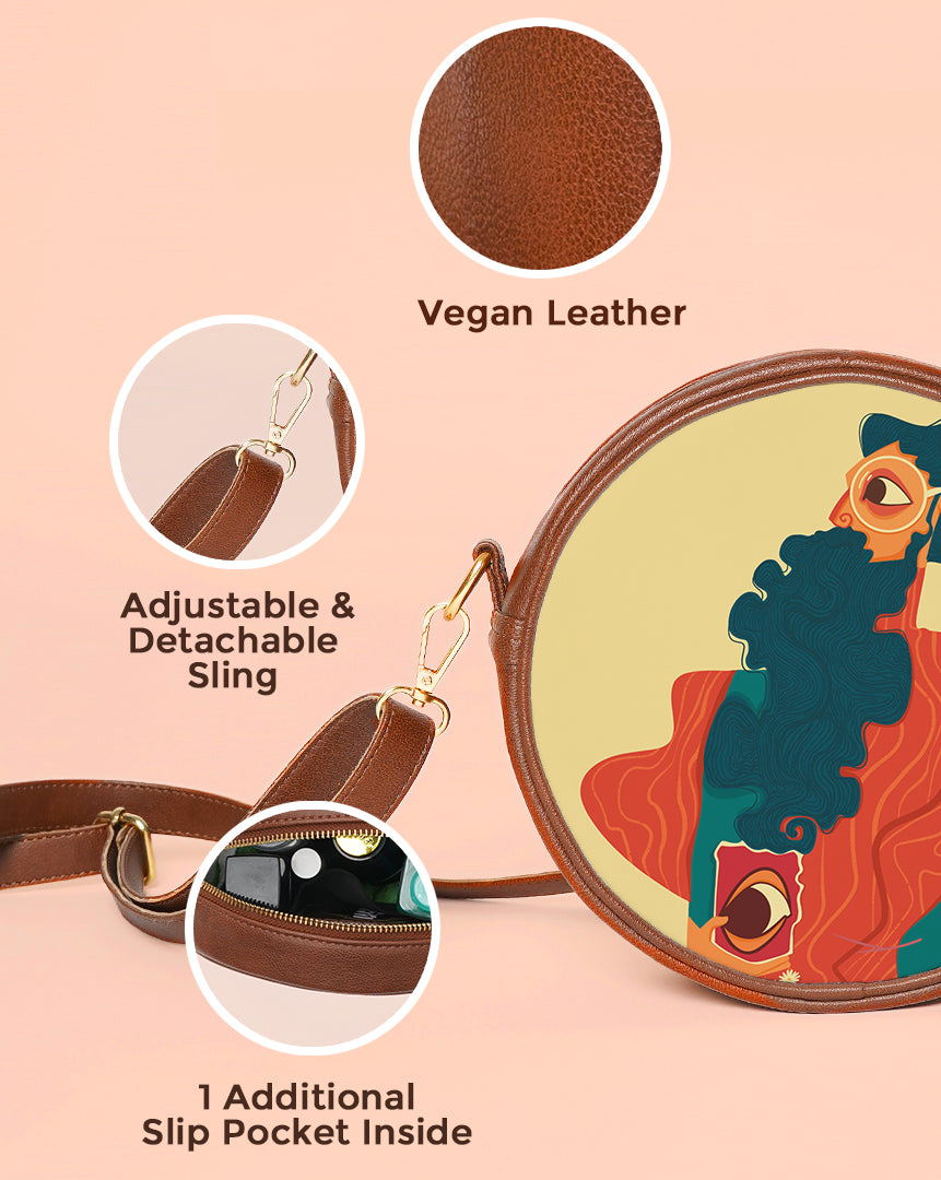 Round Sling Bag | The Watcher Within
