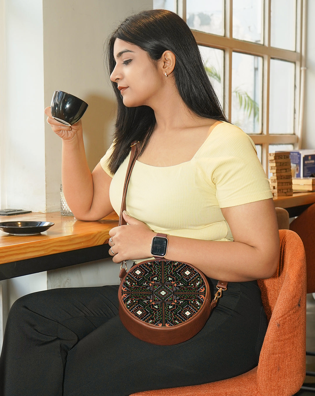 Round Sling Bag | Cosmic Threads