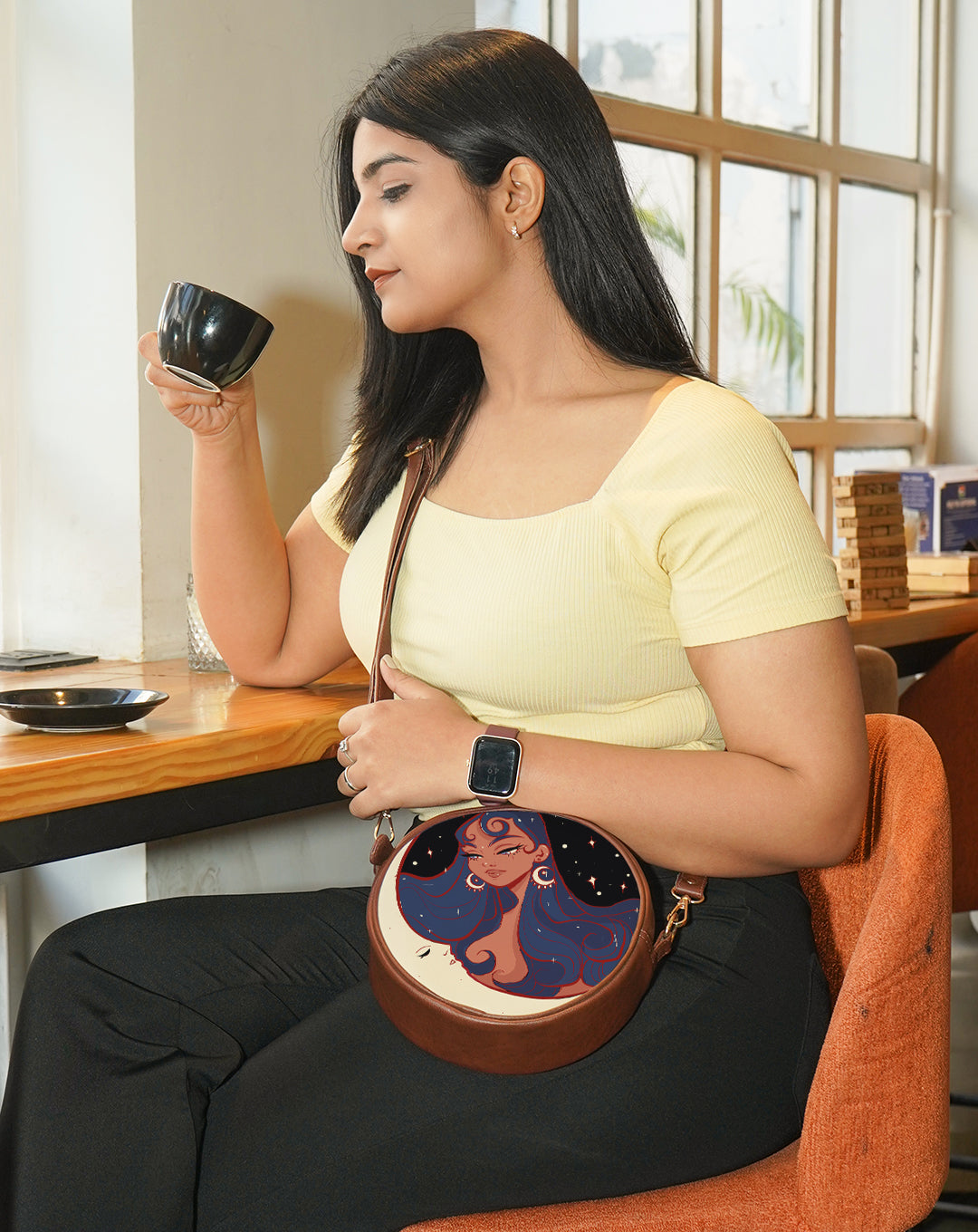 Round Shoulder Bag | Moon Child