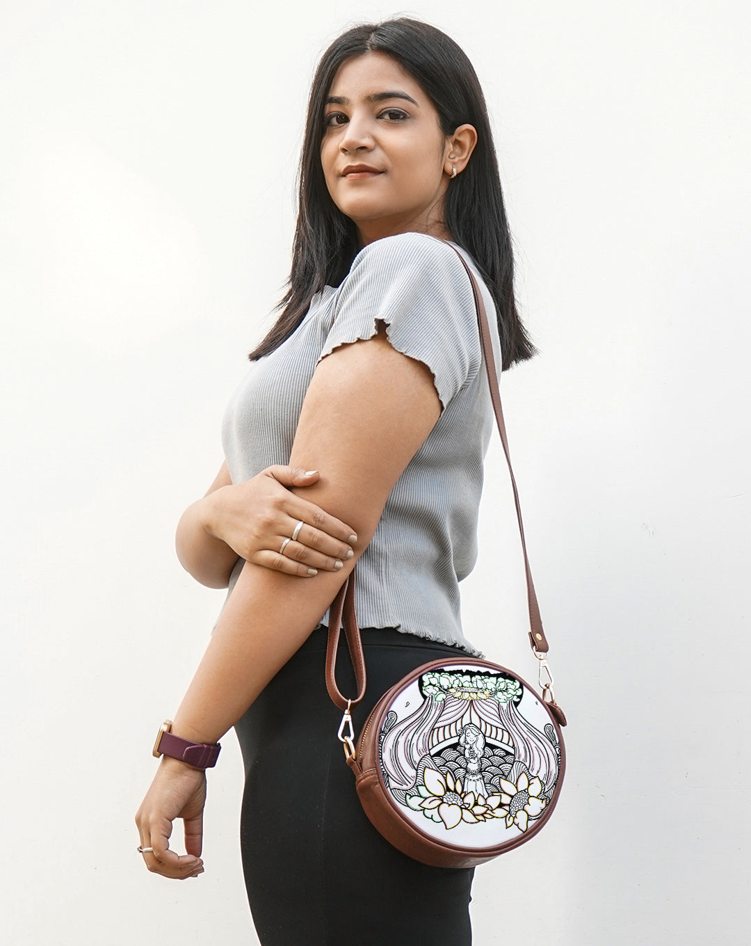 Circle Crossbody Bag | Sunflower power