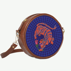 Round Shoulder Bag | I Aroar You - Blue