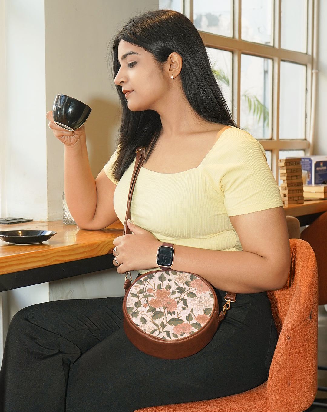 Compact Crossbody Bag | Petal Echoes
