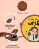 Round Shoulder Bag | You Are Worthy