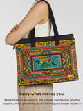 daily tote bag | Tradition in Motion ( Modern Madhubani )
