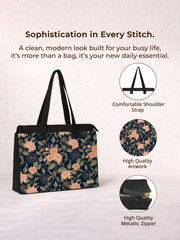 large tote bag women | Twilight Garden