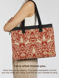office tote bag | Modern damask-Year of the Rabbit