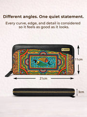 zip wallet | Tradition in Motion ( Modern Madhubani )