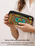 zip wallet | Tradition in Motion ( Modern Madhubani )