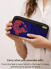zipper wallet | I Aroar You - Blue