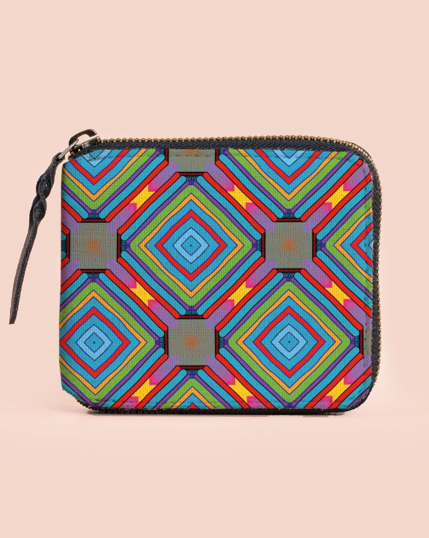 Pocket Wallet For Women | Geometric Pattern - Kalankit®