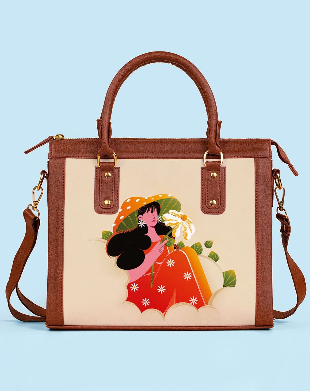 Daisy dream Print Satchel Bag for Women - Kalankit®