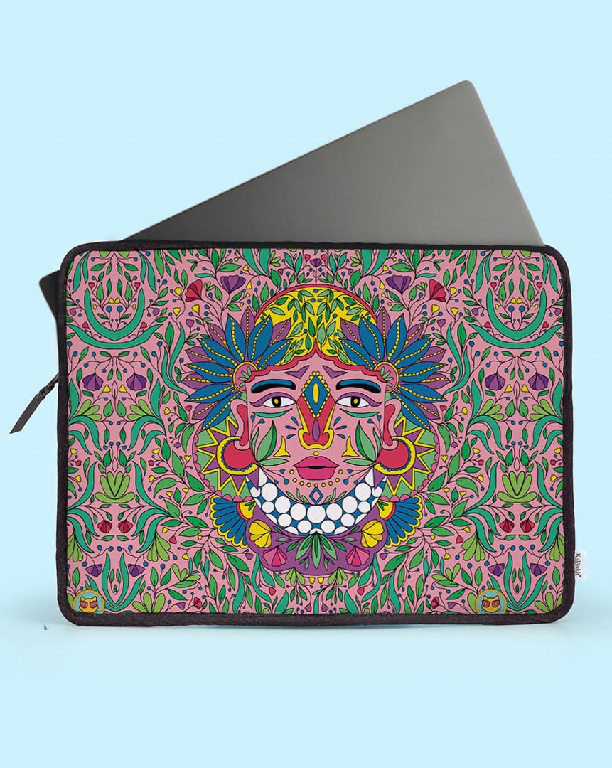 Crossbody Laptop Sleeve for 14 inch Laptop Mother Earth Design Print